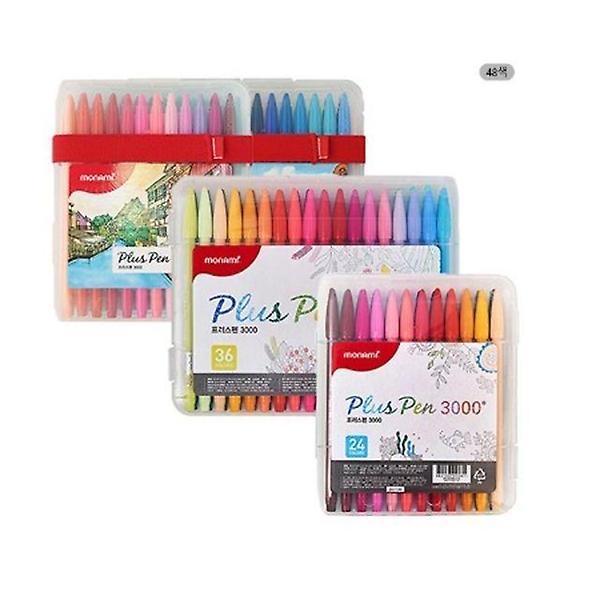  모나미 0.4mm 사인펜 세밀한 필기펜 플러스펜 48색