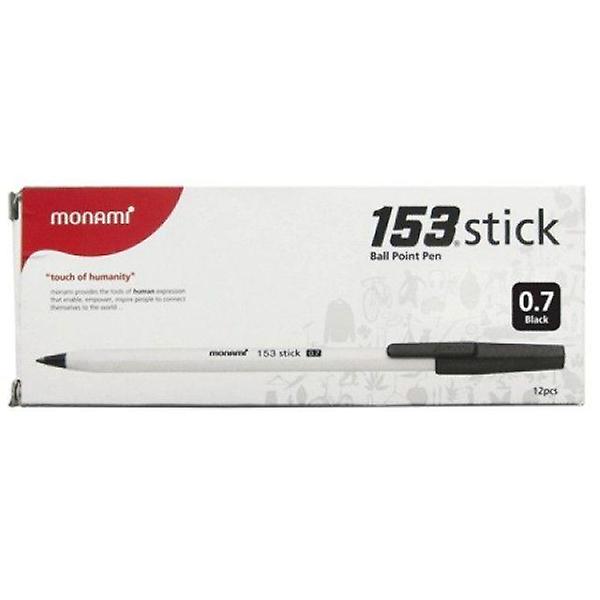  볼펜류 유성펜모나미 153스틱 0.7 흑 캡식 12자루 DZ