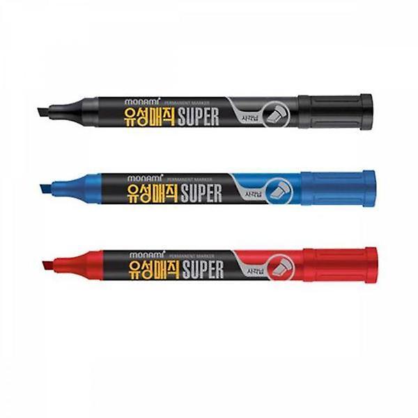  모나미 유성매직 SUPER 사각닙 (1타 12PCS)