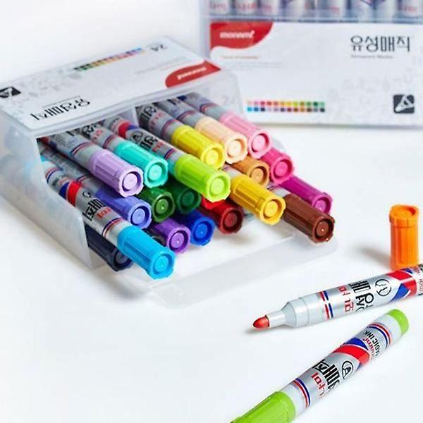  모나미 다용도 유성매직 24색 세트 둥근닙