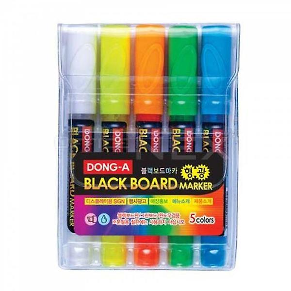  동아 블랙네온보드마카5색세트(5.0mm)