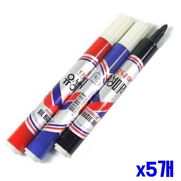  선명한 모나미 유성매직 3P x5개