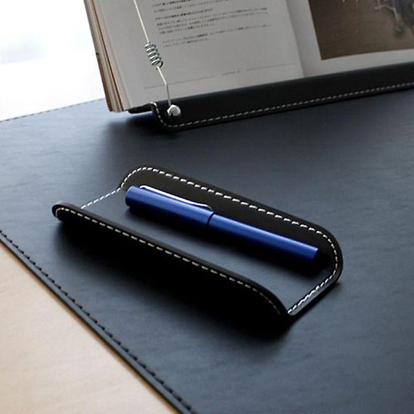  대한민국 고급 메탈 가죽 펜 홀더 트레이
