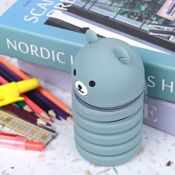  실리콘 필통 곰돌이 파우치 독특한 어린이 심플 pvc