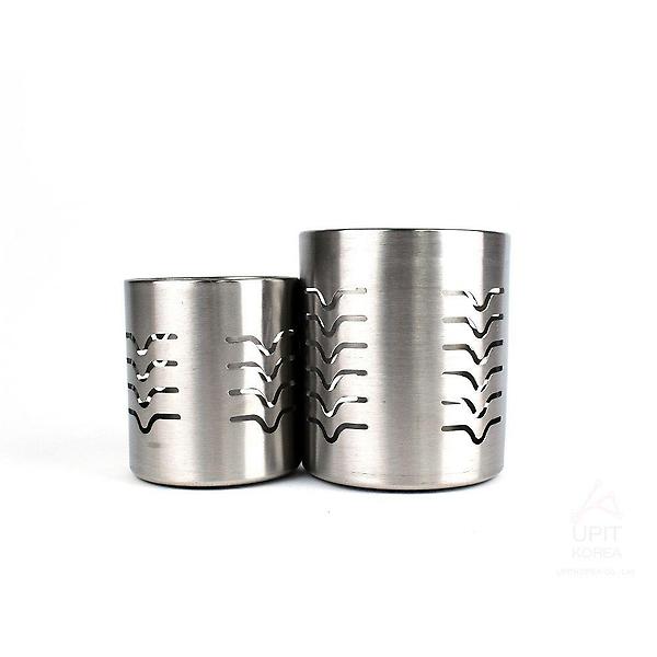  스텐 다용도통 2P세트 수저통 붓통 연필꽂이 빗통