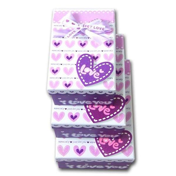  리본포인트 직사각성물상자 3합 T2 포장 선물상자