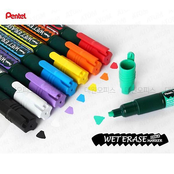  펜텔 물보드마카 12개입_화이트보드 유리 금속용