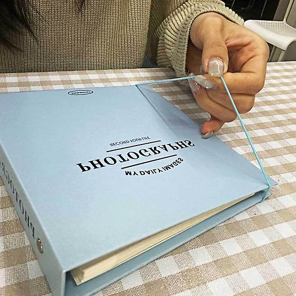  네컷 접착식 포토북 앨범 블루 접착 네컷 앨범 사진