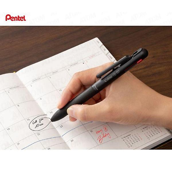  카르므 3색 볼펜 10개입 부드러운 저소음노크 멀티펜