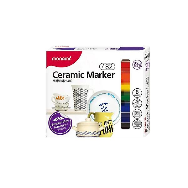  모나미 세라믹 마카 482 8색세트 도자기 꾸미기