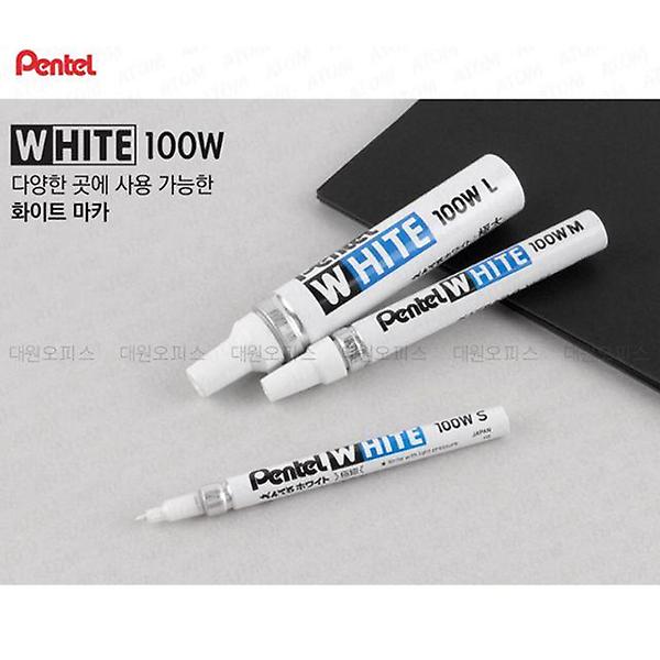 펜텔 화이트마카 12자루 금속 고무 플라스틱 유리용
