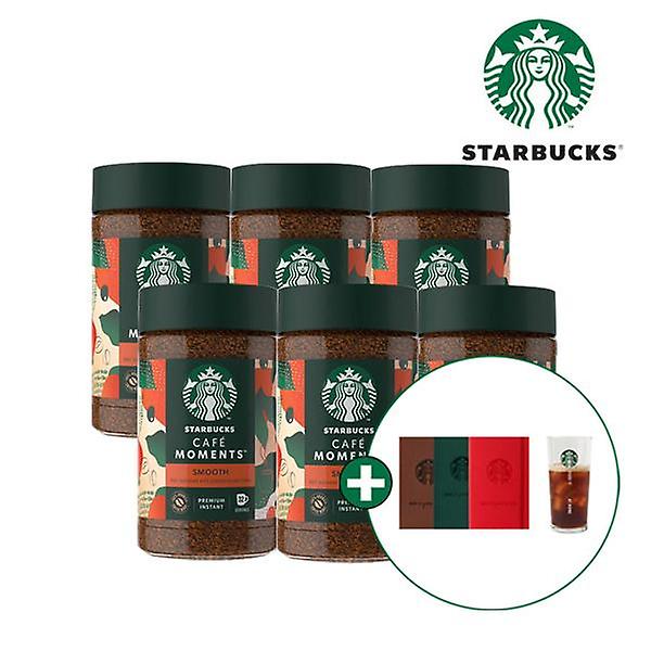  [스타벅스] 카페모먼트 스무스 미디엄 커피 병 (65g X 6개) + 스타벅스 아이스컵&노트 증정