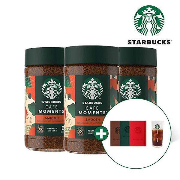  [스타벅스] 카페모먼트 스무스 미디엄 커피 병 (65g X 3개) + 스타벅스 아이스컵&노트 증정