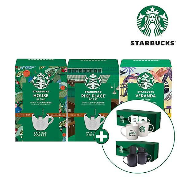  [스타벅스]드립백 5T 3종(하우스블렌드,파이크플레이스,베란다블렌드)3박스+스타벅스 머그2P SET 랜덤 증정