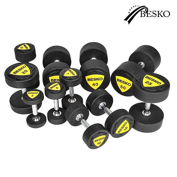  베스코 프리미엄 우레탄TPU덤벨 16kg 엠보싱그립