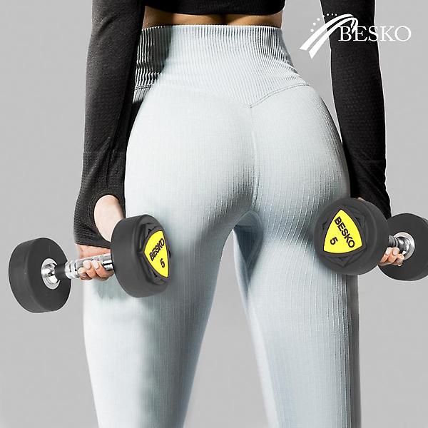  베스코 프리미엄 우레탄TPU덤벨 14kg 엠보싱그립