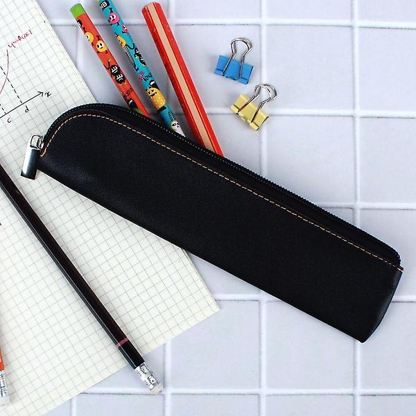  가죽필통 슬림 미니 블랙 직장인필통