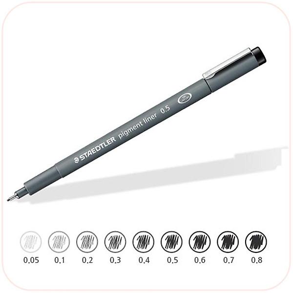  스테들러 피그먼트 라이너펜 0.7mm 흑색 10개