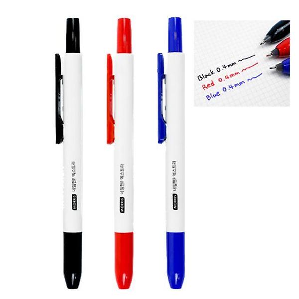  모리스 똑딱이 네임펜 0.4mm 3색세트