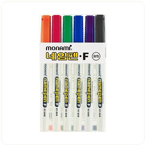  모나미 네임펜F 중간글씨 6색 1개