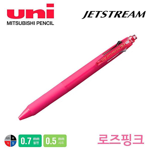  미쯔비시 제트스트림 3플러스1 멀티펜 0.7mm 로즈핑크