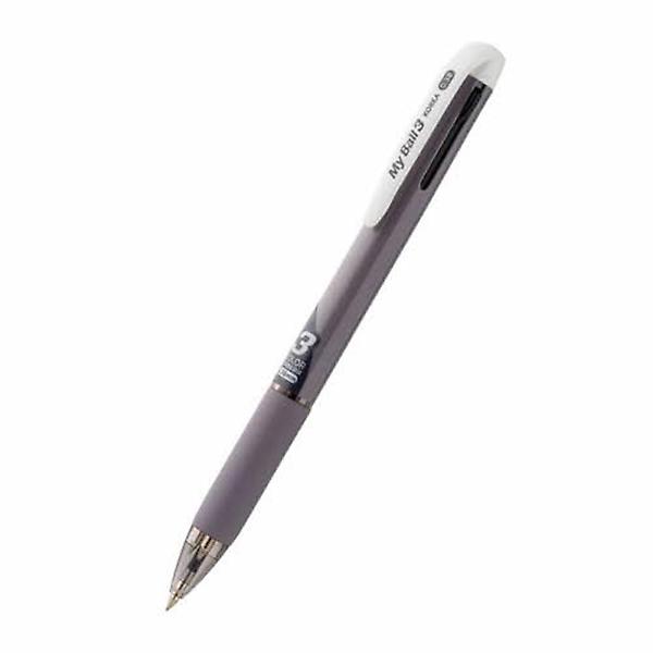  3색 볼펜 0.38mm 퍼플 12개 삼색 필기감 유성 잉크