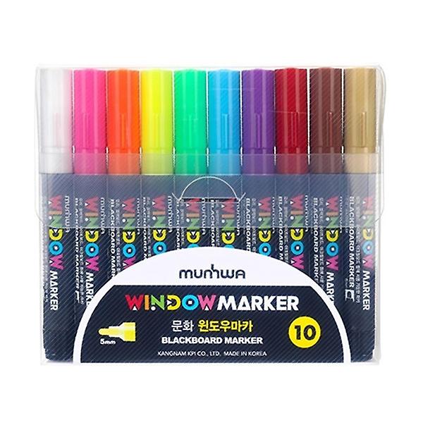  윈도우마카 10색 세트 마커 아크릴 유리에쓰는 유리창