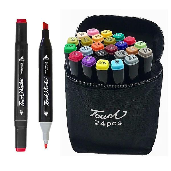  오일베이스색연필 마커펜 24색 유성 페인트 마카 펜