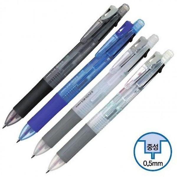  사라사 중성펜+샤프 0.5mm 3+1 투명 제브라 중성펜샤
