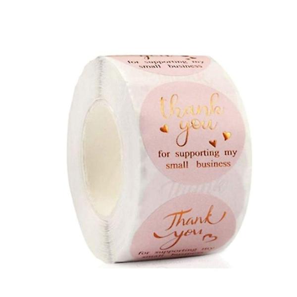  감사합니다 스티커 땡큐 thank you 포장 라벨 핑크