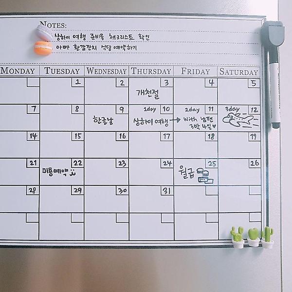  냉장고 자석 스케줄보드 마그네틱 보드