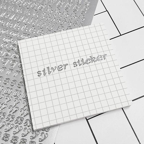  이니셜스티커 레티링 알파벳 입체 스티커 실버