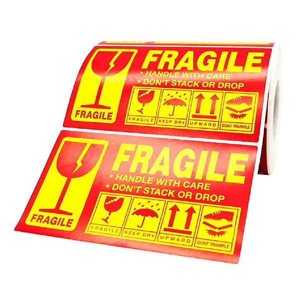  파손주의 스티커 fragile 택배박스 라벨 300매 1롤