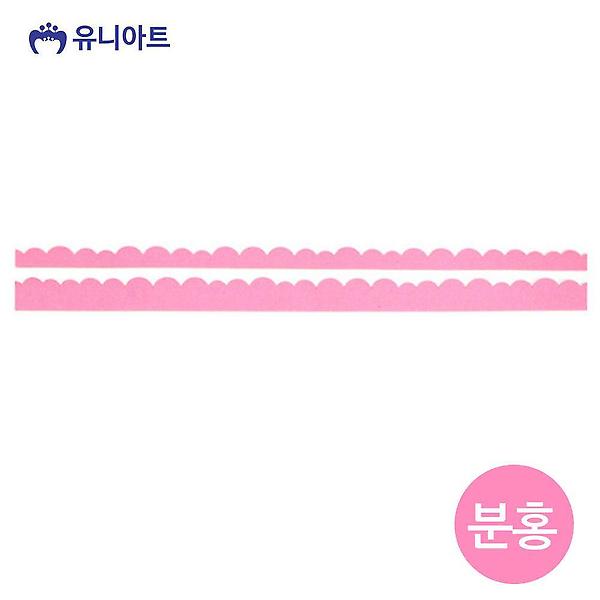  유치원환경판 분홍 펠트 이중 주름띠지 6000