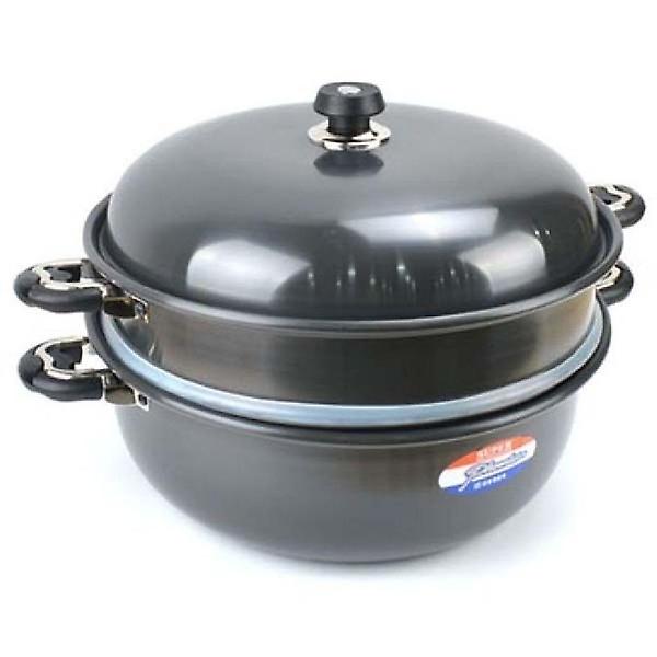  경질 찜솥 찜냄비 찜통 감자 만두 찜기 물솥 2단 40호