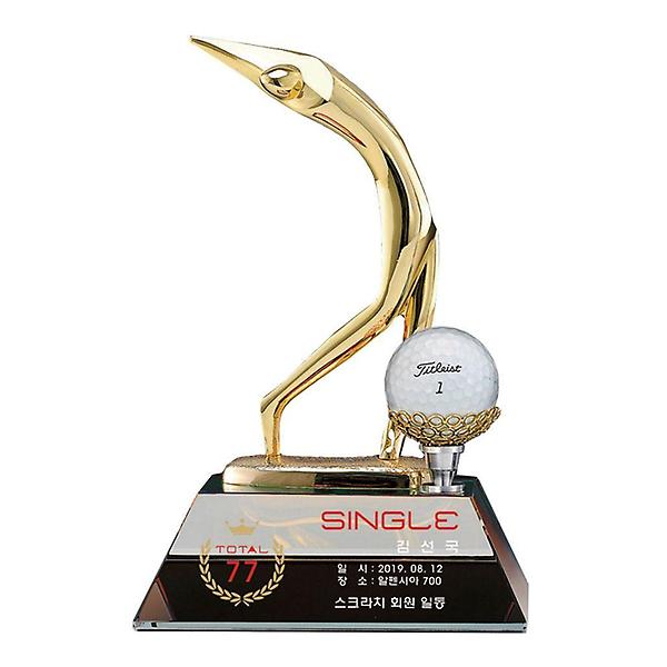  낮은단골드 SW46 크롬 골프트로피 싱글패 홀인원패