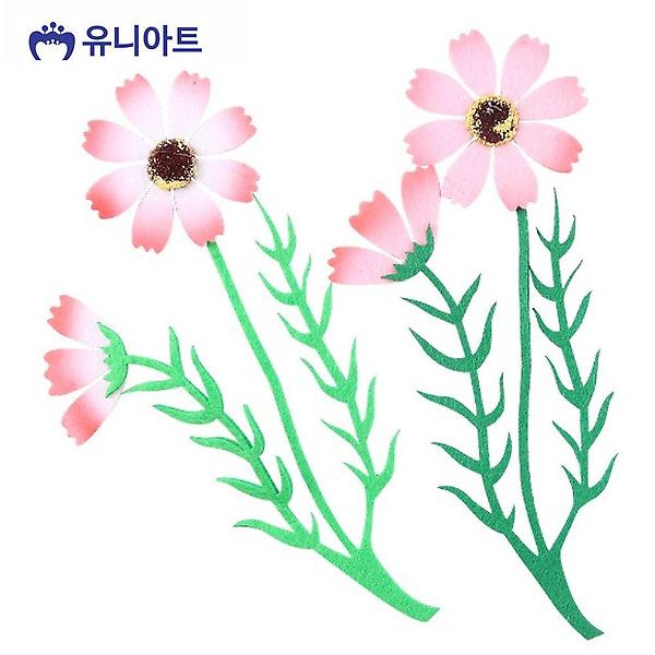  유니아트 (펠트) 3000 코스모스 줄기꽃 투톤 (신형)