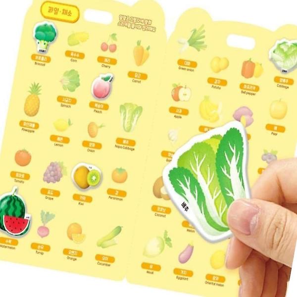  키즈펀펀 스티커 과일 채소 꾸미기 문구용 감성발달