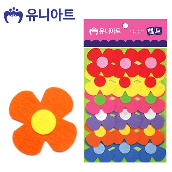  유니아트 (펠트) 데코꽃 (대) (18pcs 60mm) (P0000CMH)