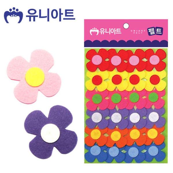  유니아트 (펠트) 데코꽃 (소) (24pcs 45mm) (P0000CMI)