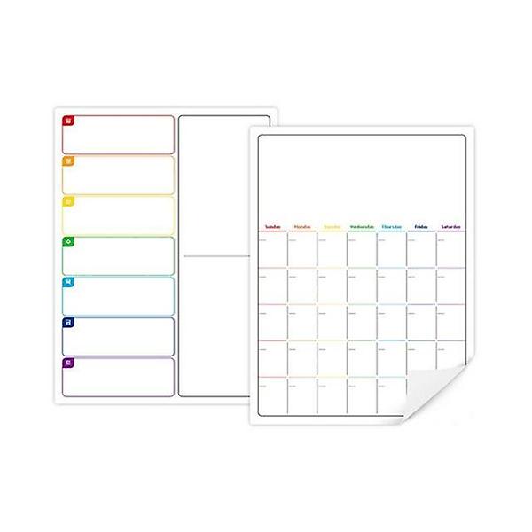  붙이는 화이트보드 시트형 먼슬리 1매 300x400 두문