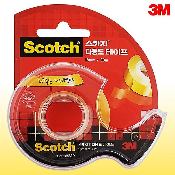  3M 스카치 다용도 테이프(583D) 18mmX30m 투명 사무용