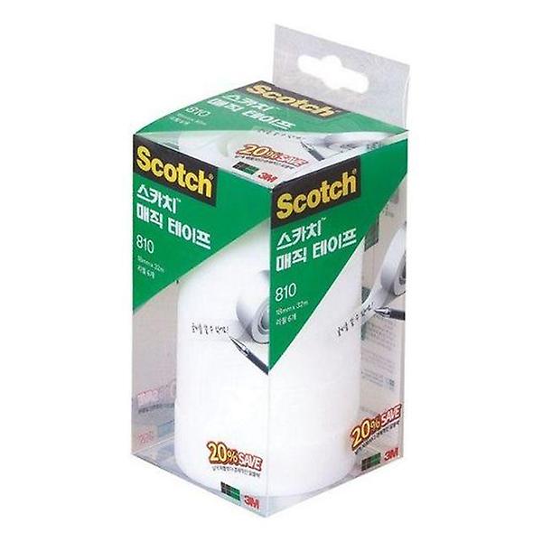  3M 스카치 매직테이프 810R-6 세이빙 팩 18x32m