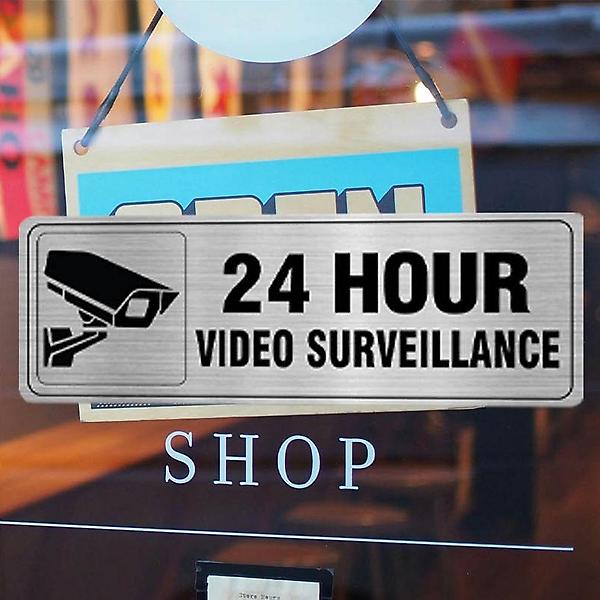  알루미늄 감시카메라 CCTV 녹화 안내판 28cmx8cm