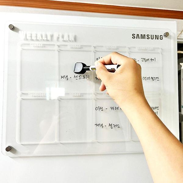  메모판 자석부착 만년달력 주간스케쥴러