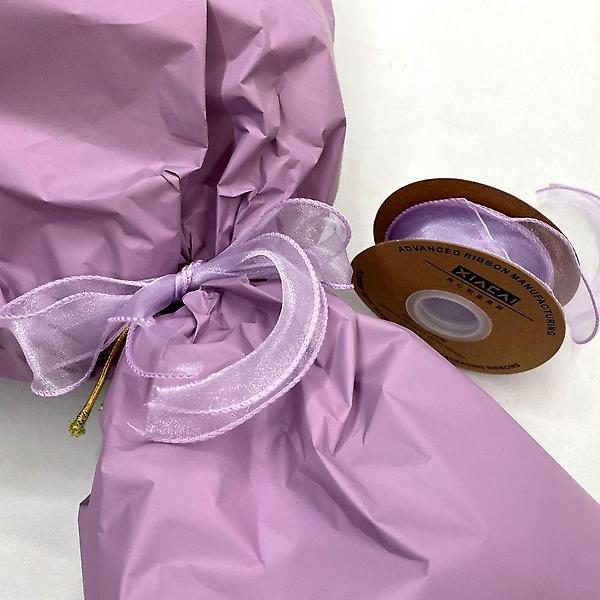 공예 선물 포장 오간디 실루엣 펄 리본끈 라벤더