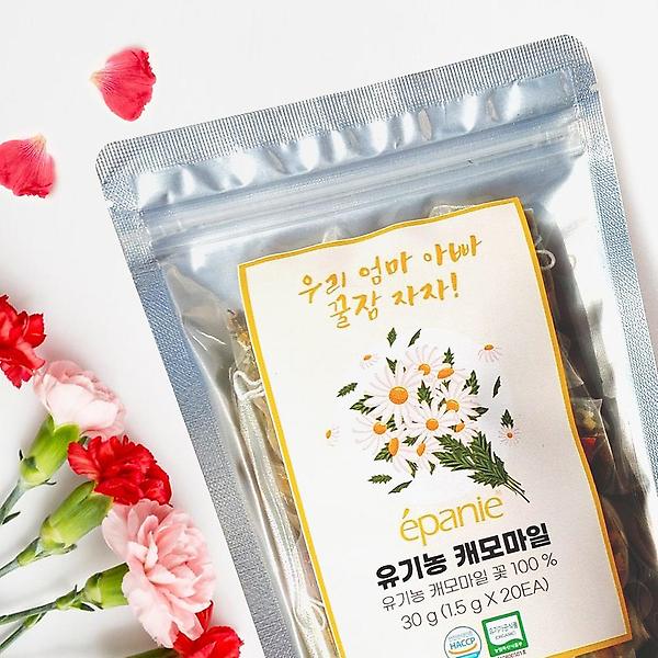  선물용 에빠니 유기농 허브티 20티백 캐모마일차 루이보스티 레몬밤차