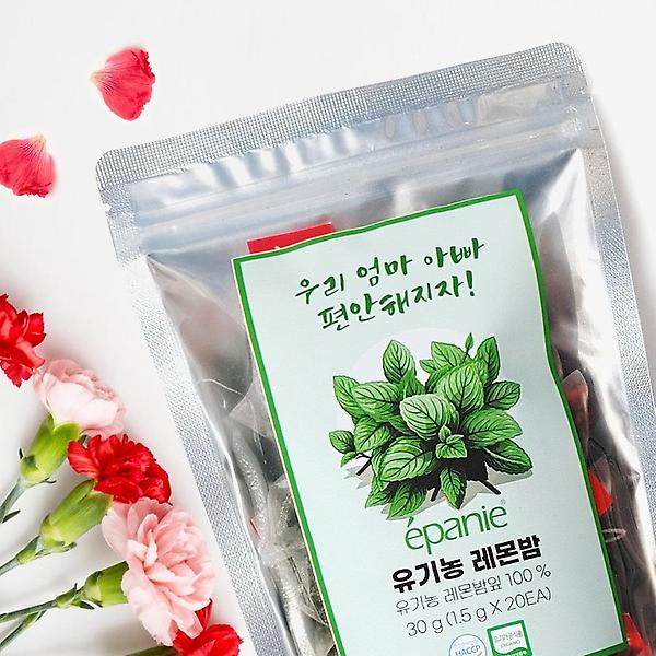  선물용 에빠니 유기농 허브티 20티백 캐모마일차 루이보스티 레몬밤차