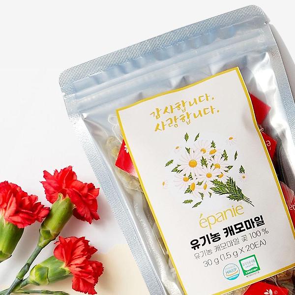  선물용 에빠니 유기농 허브티 20티백 캐모마일차 루이보스티 레몬밤차