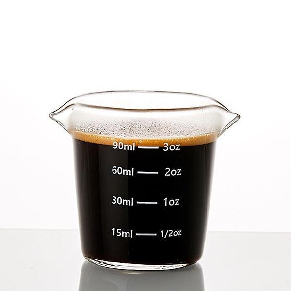  오리스타 트윈 스마트 유리 샷잔 90ml 에스프레소 샷잔